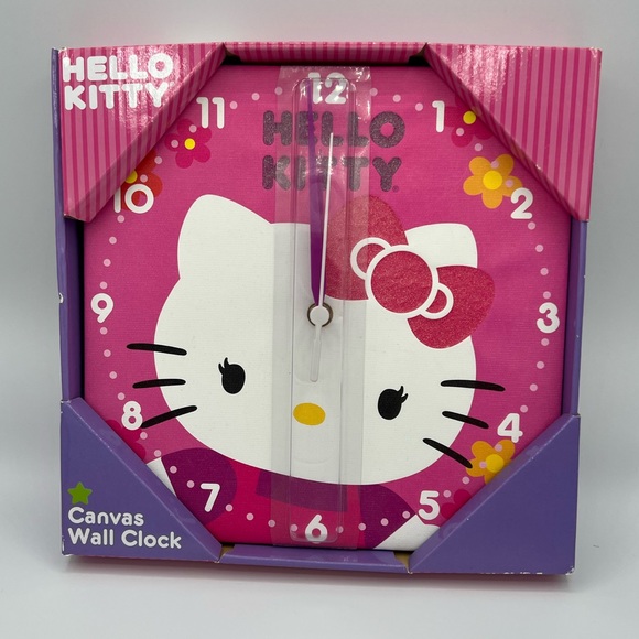Sanrio Wall Decor Hello Kitty Canvas Wall Clock Poshmark